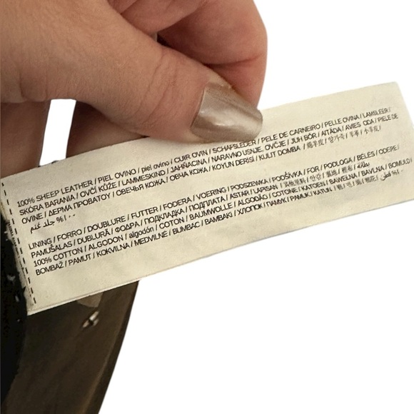 Mango Lamb Leather Dress Black NWT Large - Picture 4 of 6